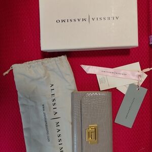 Aldo Gray Croc-Embossed Wallet